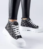 Czarne trampki zdobione monogramem Terenzio 38