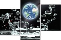 60CM 90 ZEGAR 3 ELEM ŚWIATOWY PLUSK ŚCIENNY