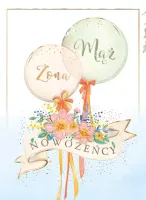 Karnet A5 Ślubny, Ślubne Balony