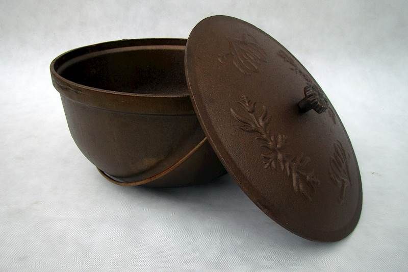 Kociołek żeliwny garnek cygański 12L wypalony zdjęcie 2