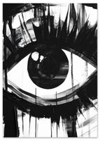 Plakat czarno białe oko 21x29,7 cm A4