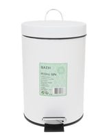 KOSZ MATOWY STAL 3 LITRÓW BIAŁY MAT PEDAŁ STELL