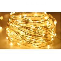 ŁAŃCUCH LED USB 10M 100 DIOD BIAŁY CIEPŁY DEKORACJA WEWNĘTRZNA