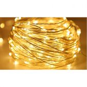 ŁAŃCUCH LED USB 10M 100 DIOD BIAŁY CIEPŁY DEKORACJA WEWNĘTRZNA