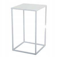 Kwietnik ozdobny minimalistyczny metalowy biały stojący na kwiaty loft 40cm