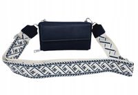 Mała torebka listonoszka portfel etui na telefon pasek BOHO granatowy Q0689