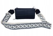 Mała torebka listonoszka portfel etui na telefon pasek BOHO granatowy Q0689