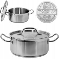YATO GASTRO GARNEK NISKI Z POKRYWKĄ ZE STAL NIERDZEWNEJ 24X11CM 5L YG-00041