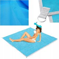 MATA PLAŻOWA KOC NA PLAŻĘ PIKNIK BIWAK PLAŻĘ 200X210CM Z HACZYKAMI