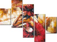 100 75CM OBRAZ 5 ELEM JESIENNA ZADUMA ŚCIENNY