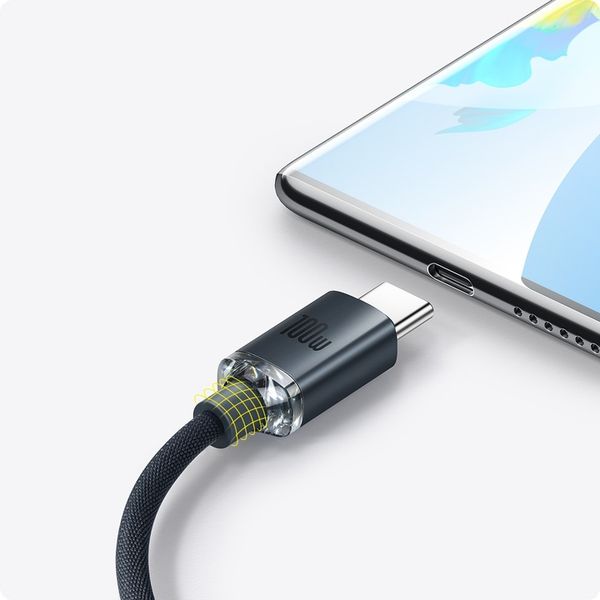 WZMACNIANY KABEL PRZEWÓD BASEUS USB USB-C 100W 6A 2M SZYBKIE ŁADOWANIE zdjęcie 10