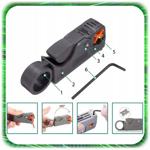 TESTER KABLI SIECIOWYCH RJ45 Przewodów Zaciskarka ZESTAW Sieci LAN ŚCIĄGACZ na Arena.pl