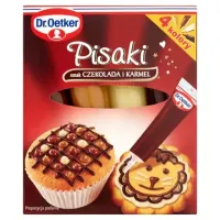 DR OETKER DEKORACJE PISAKI CUKROWE CZEKOLADA I KARMEL 4x19G