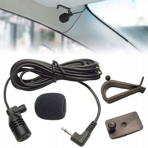 MIKROFON DO RADIA/GPS/DVD SAMOCHODOWY Z KLIPSEM/TAŚMA WTYK 2,5mm KABEL 3 m zdjęcie 3