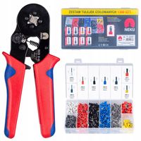 Zaciskarka do Tulejek Praska do Kabli Końcówek 0,25-10mm2 NEKU + 1300szt