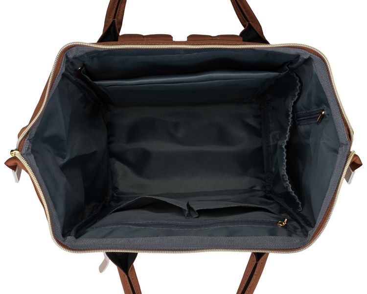 plecak materiałowy ptn alfa-5301 brown-beige zdjęcie 5