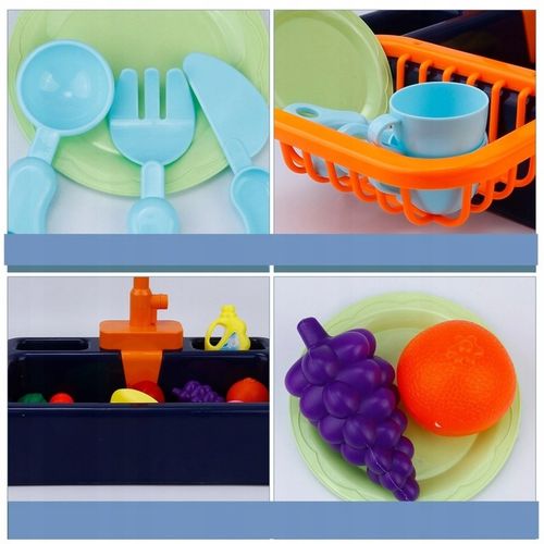 ZLEWOZMYWAK ZLEW DLA DZIECI DO MYCIA NACZYŃ ZABAWKA FUNKCJA PUSZCZANIA WODY na Arena.pl