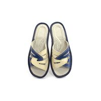 Kapcie damskie wsuwane KD-05 granatowo-beżowe r.40