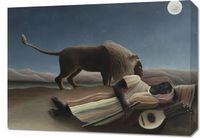 Obraz 70x50cm  The Sleeping Gypsy, Rousseau Vintage do Salonu