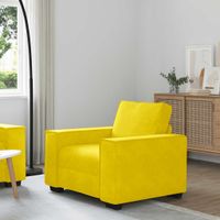 Sofa Fotel Żółty 59 cm Aksamit