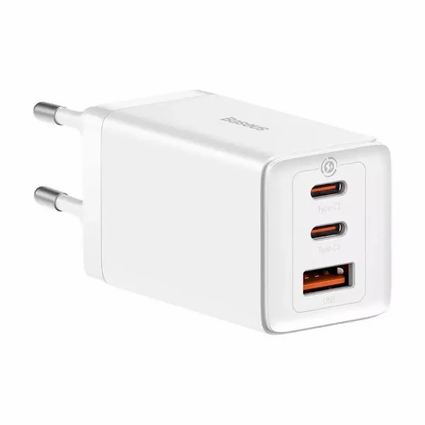 Ładowarka sieciowa Baseus GaN5 Pro 2xUSB-C + USB, 65W (biała) zdjęcie 1