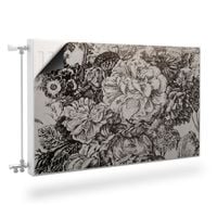 MASKOWNICA Magnetyczna Na Kaloryfer KWIATY Piwonie Beton 80cm x 60cm