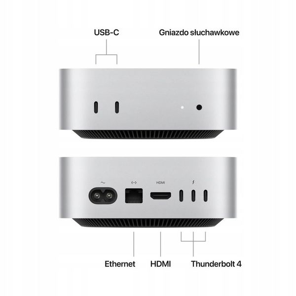 Apple Mac mini M4 24GB/256GB Srebrny zdjęcie 4
