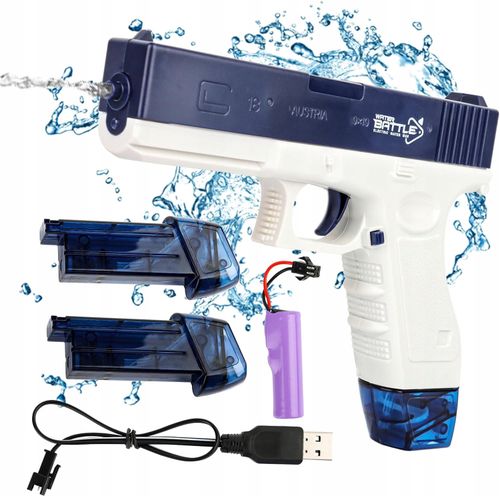 ELEKTRYCZNY AUTOMATYCZNY PISTOLET NA WODĘ DWA MAGAZYNKI GLOCK KARABIN na Arena.pl