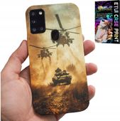ETUI DO SAMSUNG GALAXY A21s - HELIKOPTER WOJSKOWY CZOŁG MILITARIA CASE