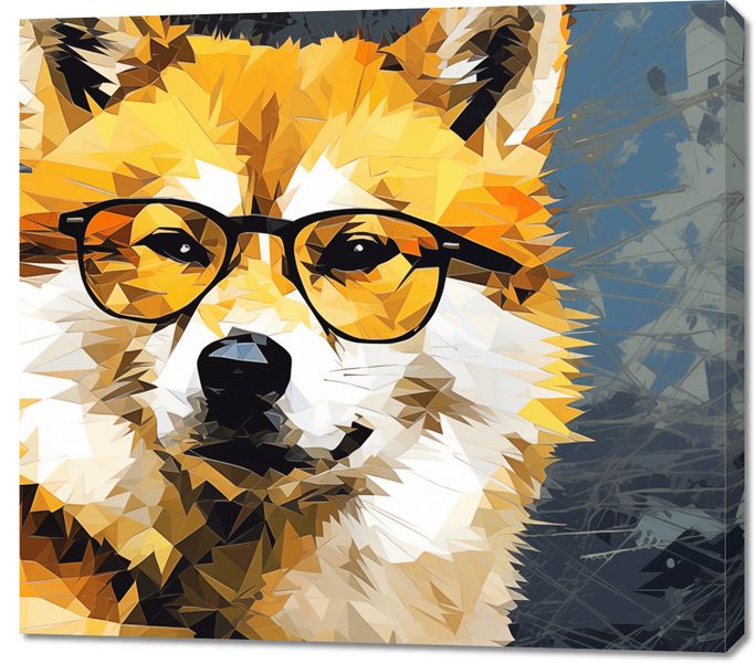 Obraz 100x90cm Intelektualny Psiak zdjęcie 1