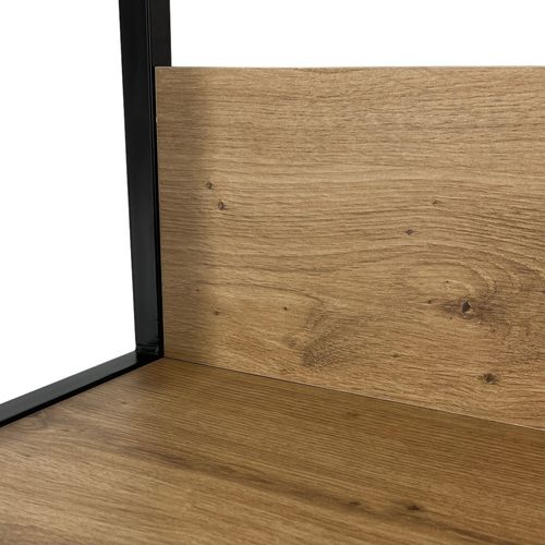 Regał industrialny metalowy 50 cm - czarny-dąb craft - 6 półek na Arena.pl
