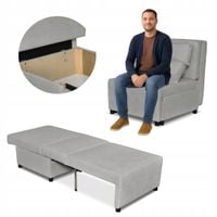 Fotel rozkładany f spania KIMO pojemnik Hunter j szary