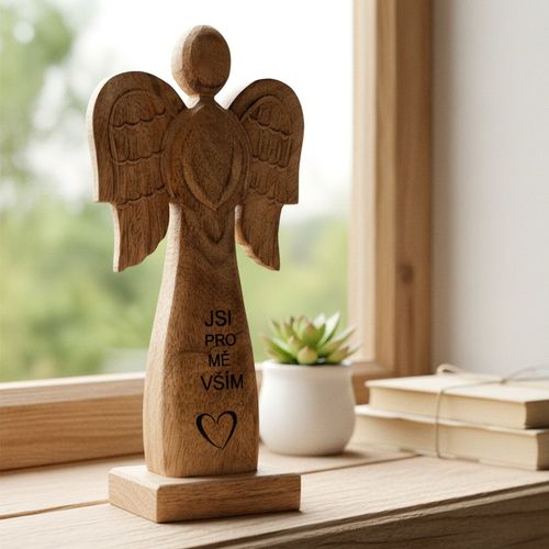 Figurka drewniana anioł MANGO 30 cm na Arena.pl