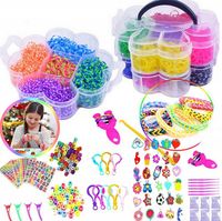 ZESTAW GUMEK DO ROBIENIA BRANSOLETEK BIŻUTERII DIY XXL KOLOROWE GUMECZKI