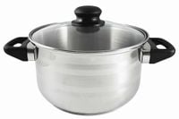 garnek nierdzewny ze szklaną pokrywką 24cm 6,1l olive