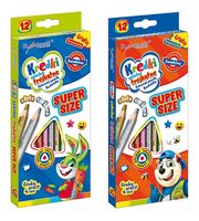 KREDKI TRÓJKĄTNE SUPER SIZE 12 kol.+TEMP.4619