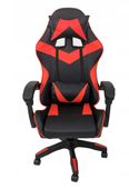 Fotel biurowy gamingowy obrotowy ekoskóra dla graczy czerwony
