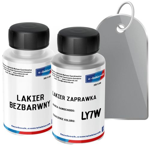 lakier zaprawka + bezbarwny zaprawkowy samochodowy audi ly7w lichtsilber na Arena.pl