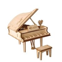 Puzzle 3D Robotime drewniany model pianina 74 ele.