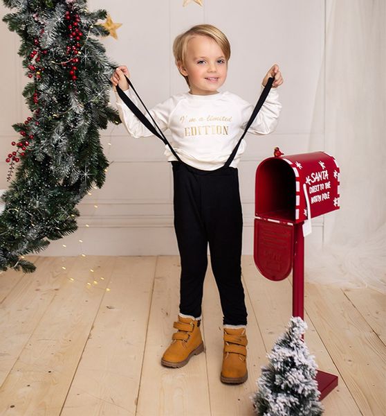 Spodnie z szelkami, czarne .92 zdjęcie 2