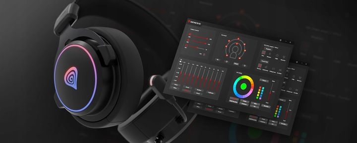 Słuchawki 7.1 GENESIS Neon 764 RGB z Mikrofonem PC/PS4/PS5/Android Czarne zdjęcie 4