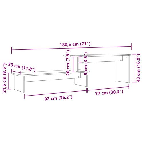 Szafka pod telewizor dąb artisan 180 x 30 x 43 cm na Arena.pl