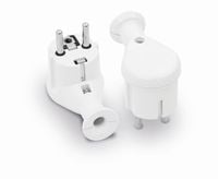 wtyczka kątowa rozbieralna uni-schuko, 2p+z 16a, 250v biała - vt-301-0050