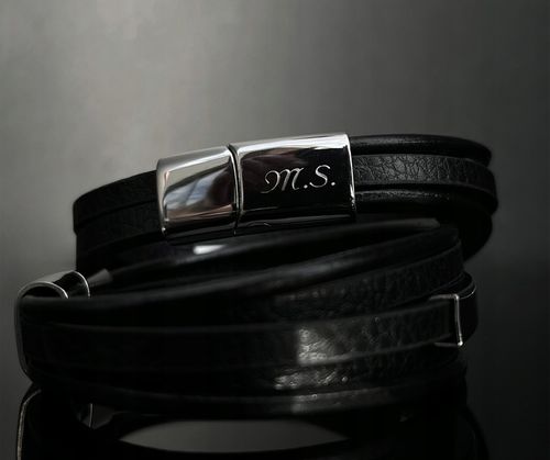 SREBRNA BRANSOLETKA MĘSKA BRANSOLETA 925 MASYWNA GRAWER NA PREZENT DLA TATY na Arena.pl