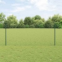Ogrodzenie z słupkiem Zielony 1 x 10 m Stal i PVC