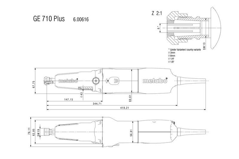SZLIFIERKA PROSTA GE 710 PLUS - ME 600616000 zdjęcie 7