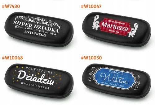 Czarne etui z kolorowym nadrukiem imienia dla babci dziadka wybór wzorów na Arena.pl