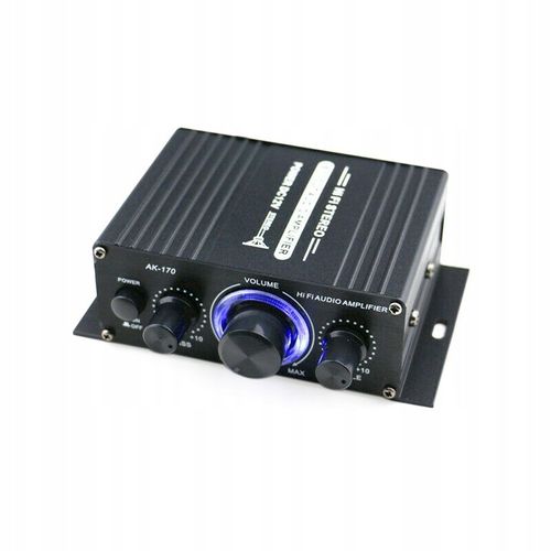 Mini Wzmacniacz Mocy HiFi AK170 2x200W | STEREO | Aluminium | Audio na Arena.pl