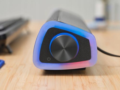 GŁOŚNIK SOUNDBAR KOMPUTEROWY LED USB 12W STEREO KOMPAKTOWY BIUROWY na Arena.pl