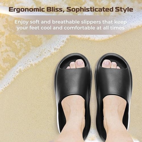 Sandały Klapki unisex wysokiej jakości materiał EVA czarne 44-45 na Arena.pl